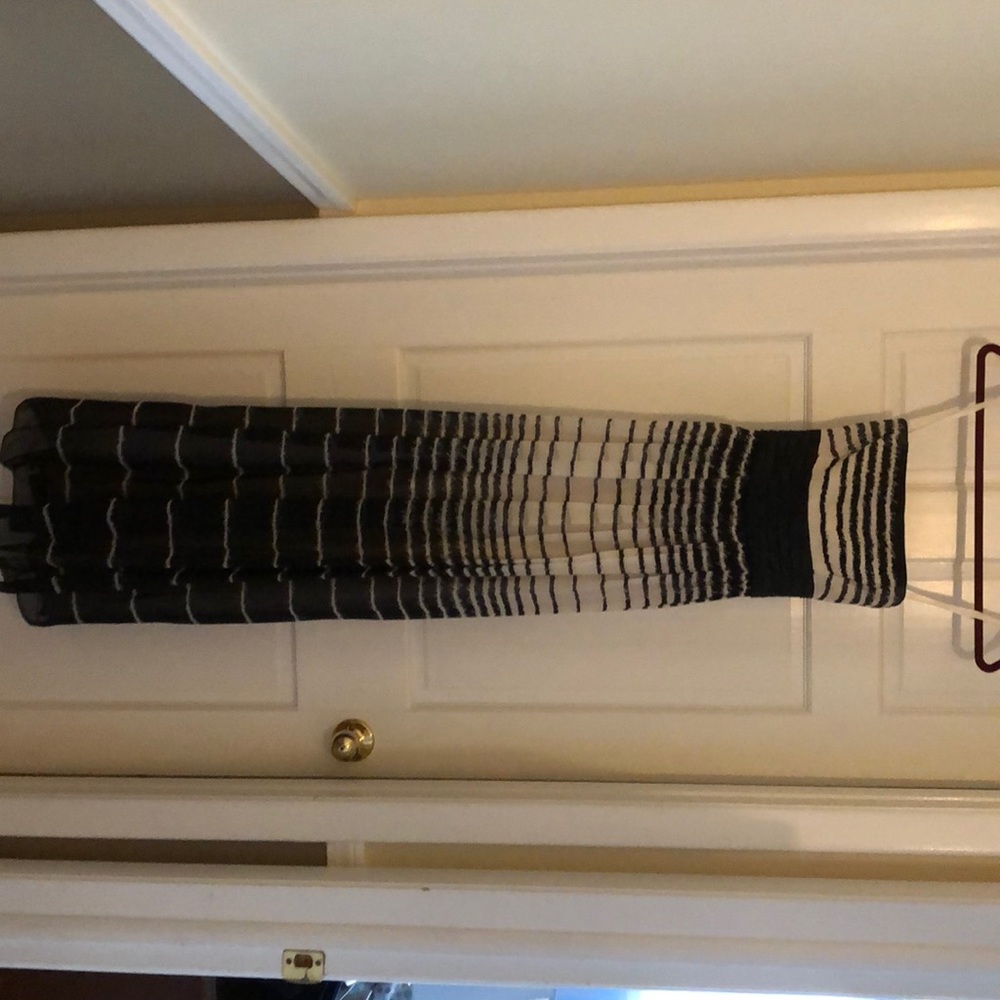 BCBG Black & White Gown
